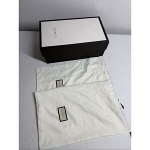 Gucci 2 Dust Covers & Storage Box Black White Box See Description